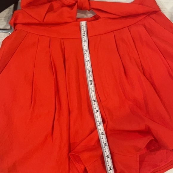 NWOT DO + BE Orange Tie Waist Shorts M - Picture 13 of 14